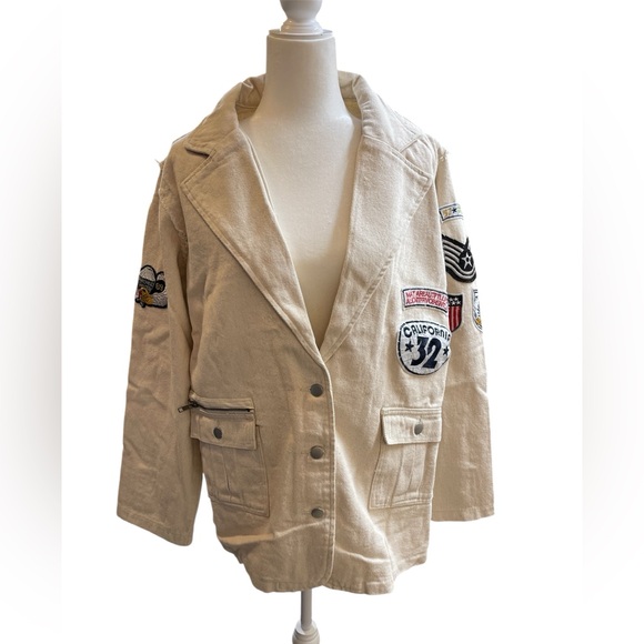 Last 1! POL Cream California Shacket - Picture 2 of 3